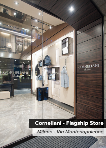 ermesponti bespoke interiors per Corneliani (Milano)